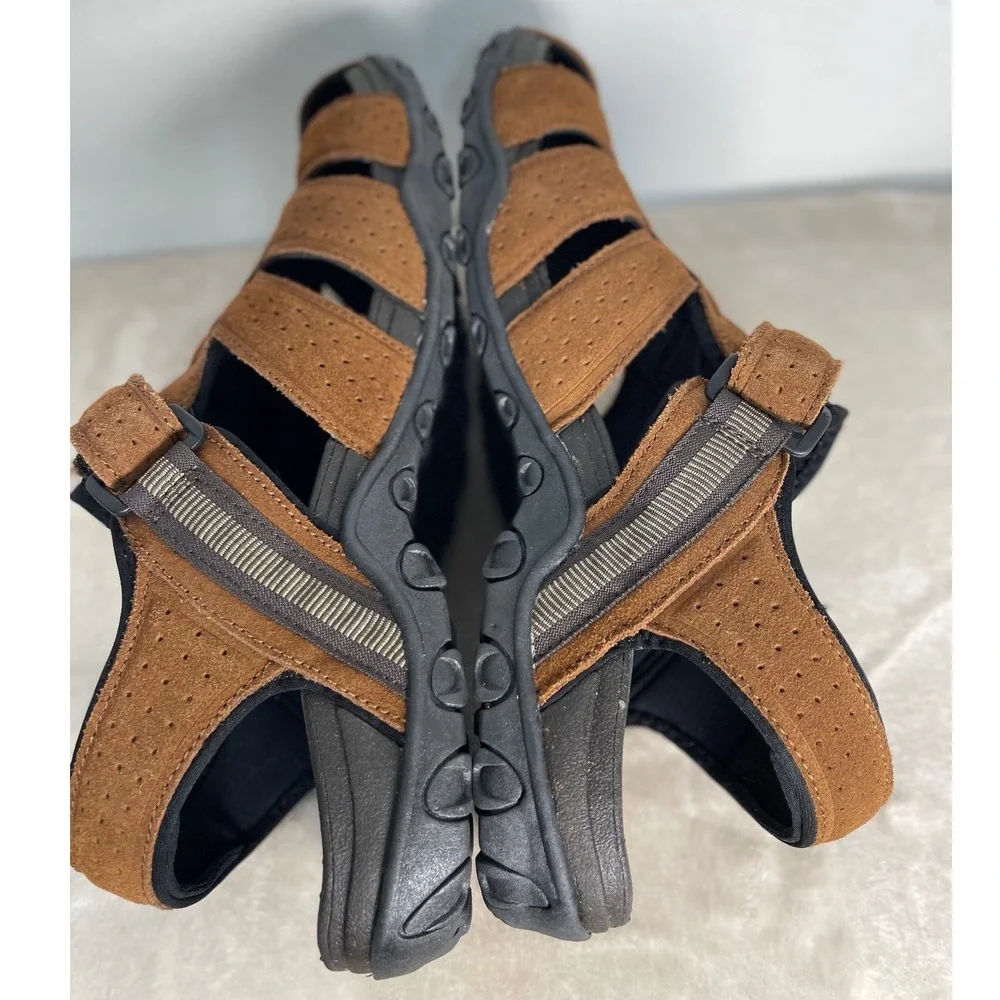 Reel Legends Guillermo Mens Brown Leather Fisherman Sandals 13M BM10170